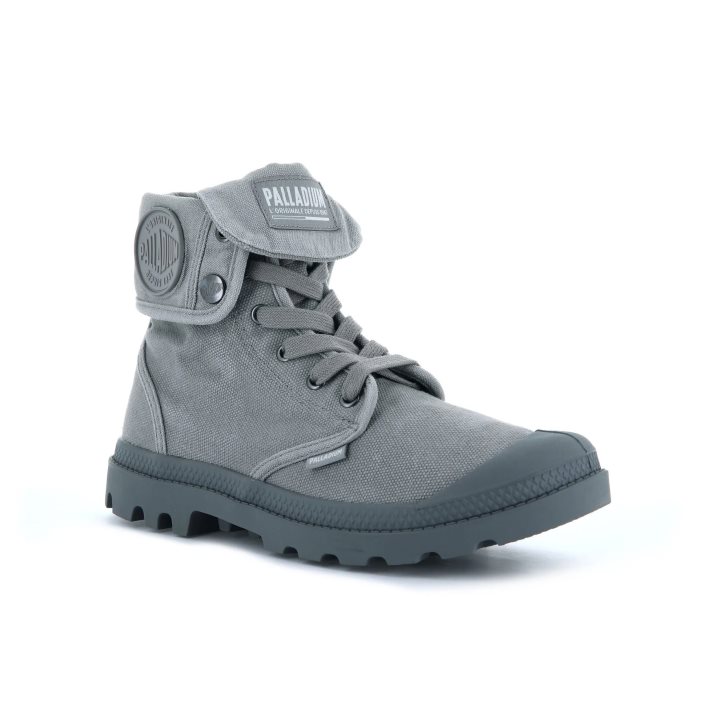 Palladium Baggy Men's Boots Dark Grey | UK T527-RJD